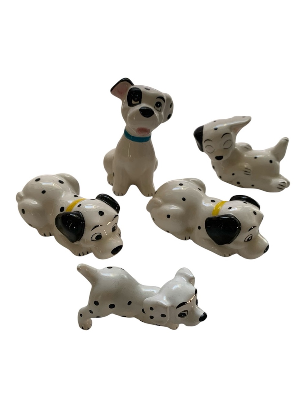 Vintage Disney 101 Dalmatians Ceramic Figurines Set of 5